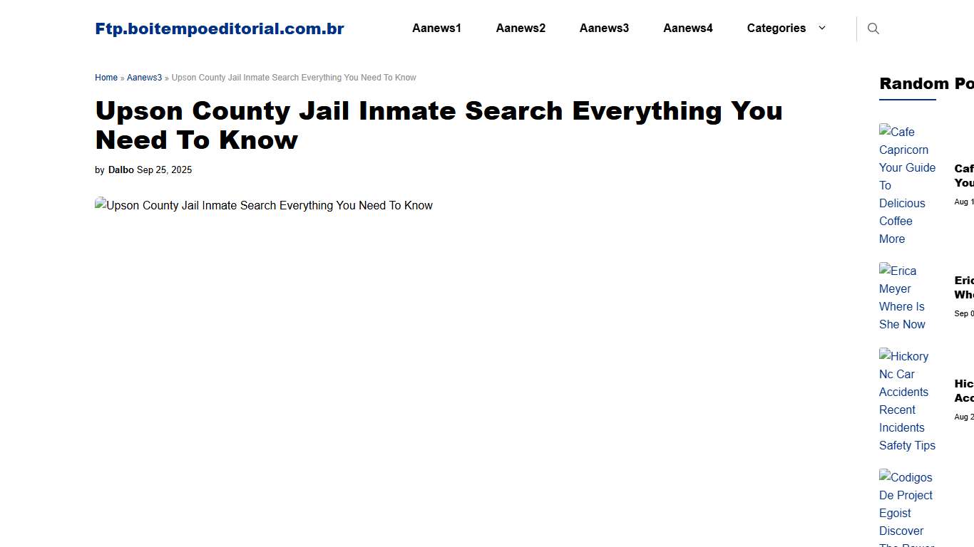 Upson County Jail Inmate Search Everything You Need To Know